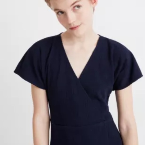 Madewell Cross-Front Flutter-Sleeve Mini Dress - Picture 8 of 8